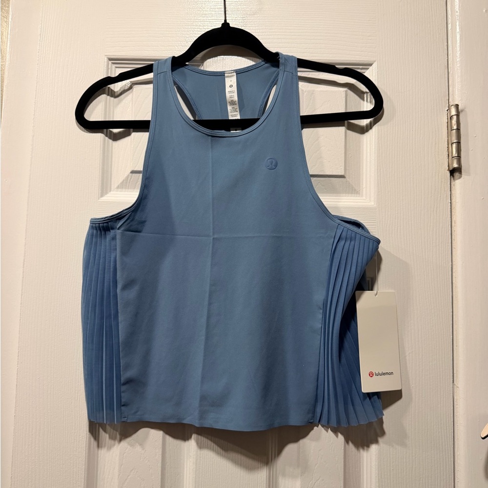 lululemon Side Pleats Tennis Tank- Light Blue